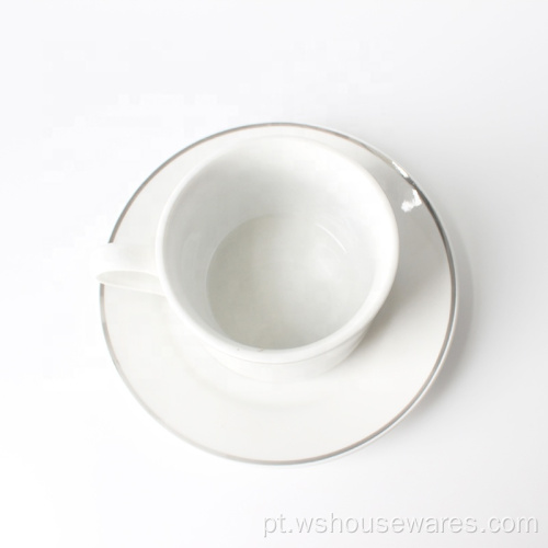 Venda por atacado novo estilo cerâmico xícara de chá de café pires